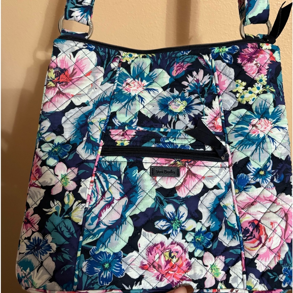 Vera Bradley Triple Zip Hipster CLOUD VINE Purse Bag Crossbody NWOT